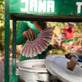 Shot taken on by a street food market stand in Indonesia