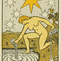 STAR - The star card in tarot signifies a renewal of spirit, bringing forth calmness, serenity, and an optimistic outlook for the future.